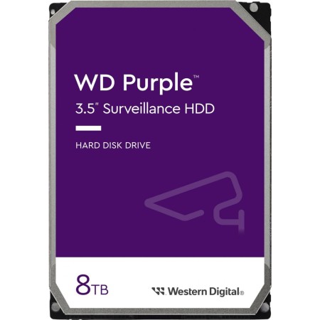 HDD Surveillance WD  8TB SATA-III  3.5" 5640RPM 256MB Purple