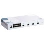 Switch QNAP M408S CPU Marvell 98DX3236, 8 porturi 1Gbps, 4 porturi 10GbE SFP+, destkop, web-managed, adaptor alimentare, garanti
