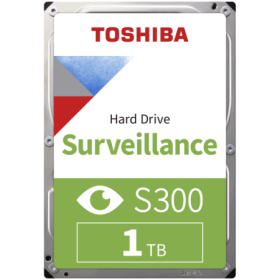 HDD Video Surveillance TOSHIBA S300 1TB CMR, 3.5'', 64MB, 5700RPM, SATA, TBW: 180-EOL